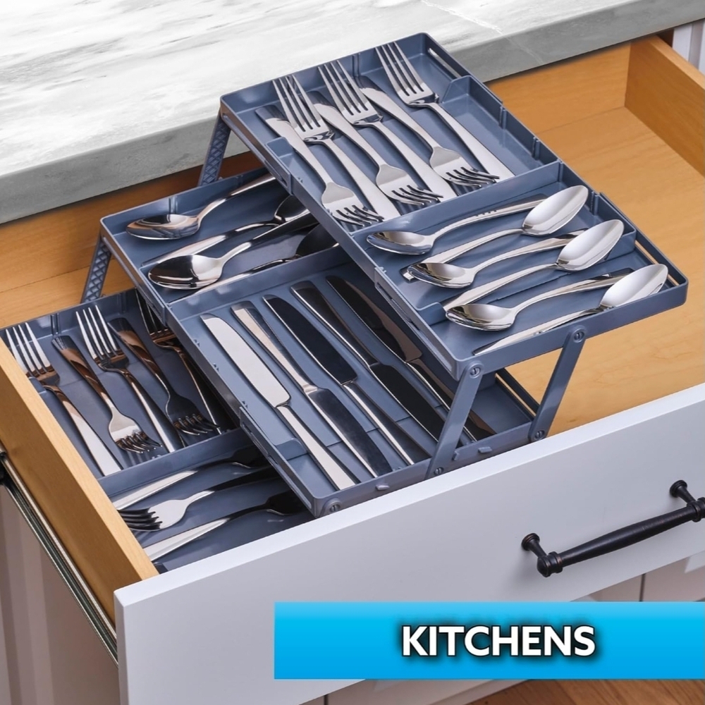 Multi-Level Drawer Organizer - Black - Picture 4 of 5